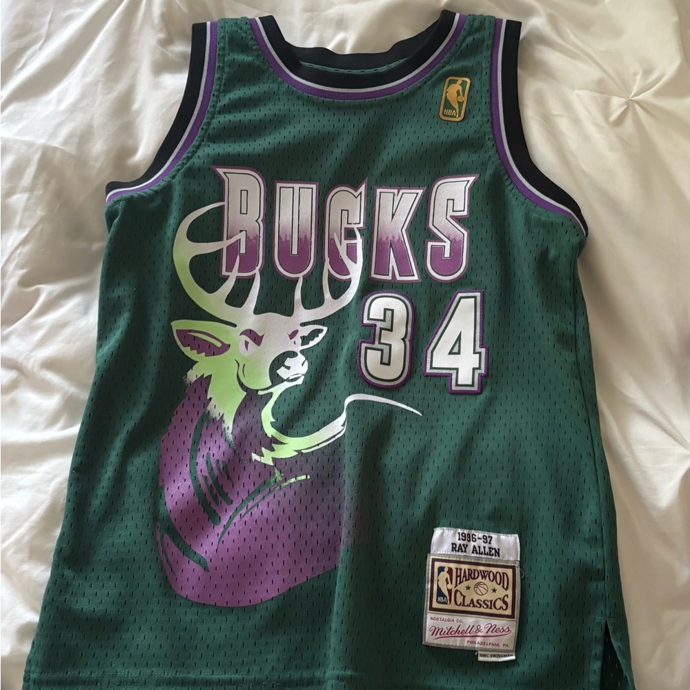 Milwaukee Bucks Ray Allen #34 Green Jersey